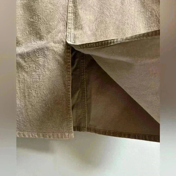 Vintage Y2K Express Corduroy Paisley Print Mini Skirt | Tan | Women’s Size 9/10 - Picture 2 of 10